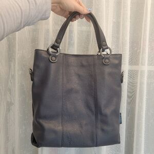 Gabs Leather Tote Navy Blue NWOT